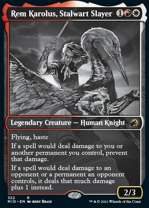 Rem Karolus, Stalwart Slayer (Showcase) (Innistrad: Midnight Hunt) Light Play
