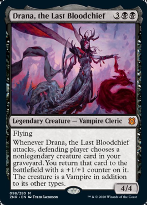 Drana, the Last Bloodchief (Zendikar Rising) Light Play