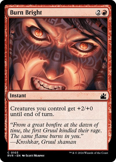 Burn Bright (Ravnica Remastered) Light Play