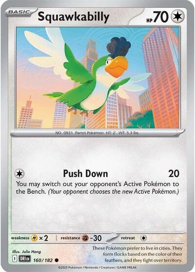 Squawkabilly (SV10: Destined Rivals) Light Play Reverse Holofoil