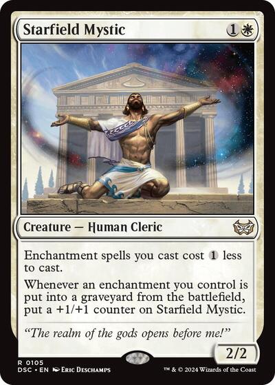 Starfield Mystic (Commander: Duskmourn: House of Horror) Light Play