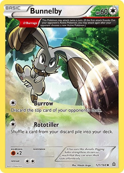 Bunnelby (Omega) (XY - Primal Clash) Medium Play Reverse Holofoil