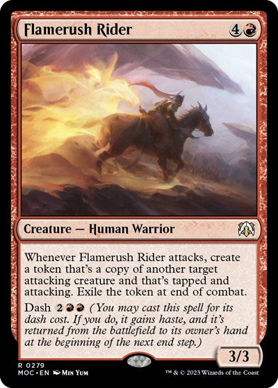 Flamerush Rider (Commander: March of the Machine) Light Play