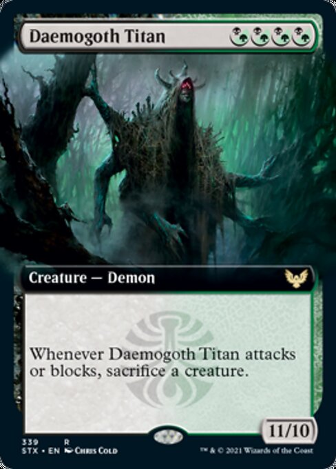 Daemogoth Titan (Extended Art) (Strixhaven) Light Play Foil
