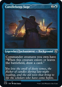 Candlekeep Sage (Etched Foil) (Commander Legends: Battle for Baldur's Gate) Light Play Foil