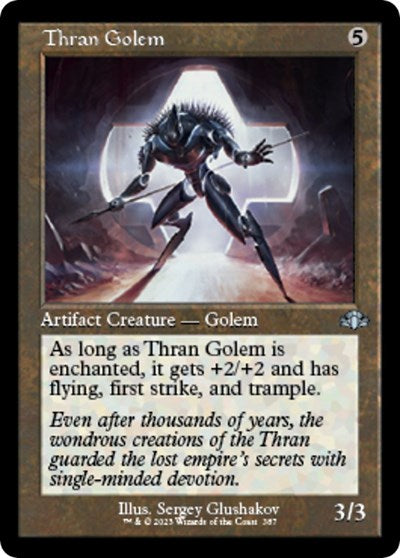 Thran Golem (Retro Frame) (Dominaria Remastered) Light Play