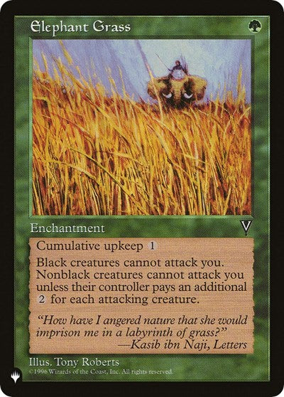 Elephant Grass (The List) Light Play