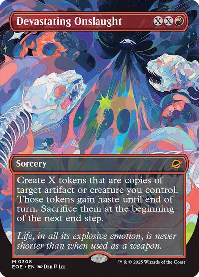 Devastating Onslaught (Borderless) (Edge of Eternities) Medium Play