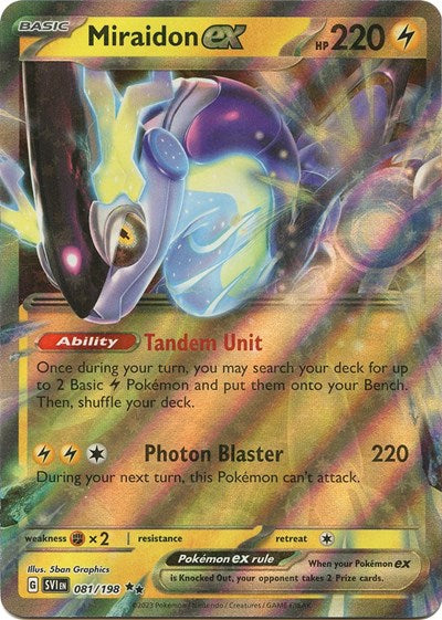 Miraidon ex - 081 (Scarlet and Violet: Base Set) Damaged / Poor Holofoil