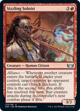 Sizzling Soloist (Streets of New Capenna) Light Play Foil