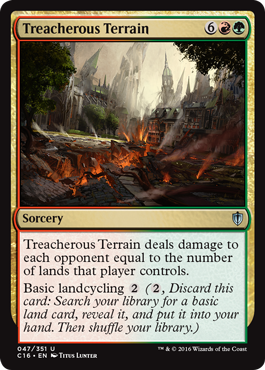 Treacherous Terrain (Commander 2016 Edition) Light Play