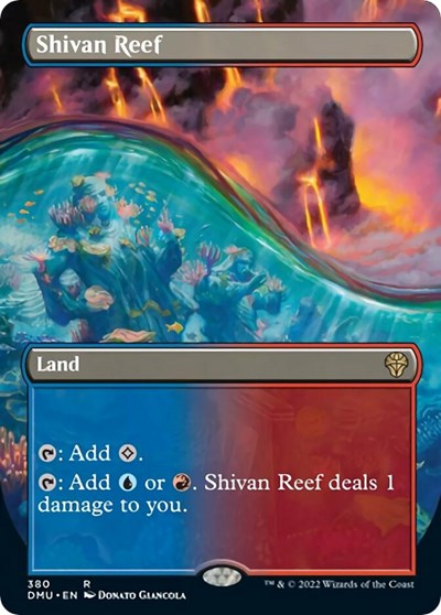 Shivan Reef (Borderless) (Dominaria United) Near Mint Foil