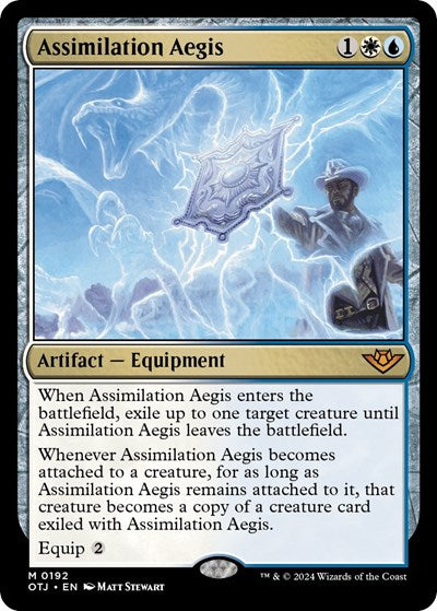 Assimilation Aegis (Outlaws of Thunder Junction) Light Play Foil