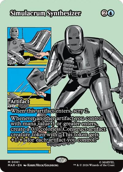 Simulacrum Synthesizer (Borderless) (Marvel Eternal-Legal) Light Play Foil