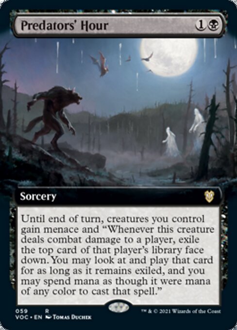 Predators' Hour (Extended Art) (Commander 2021 Crimson Vow) Light Play