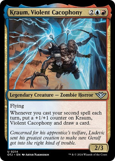Kraum, Violent Cacophony (Outlaws of Thunder Junction) Light Play Foil