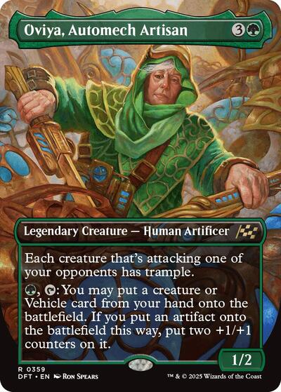Oviya, Automech Artisan (Borderless) (Aetherdrift) Near Mint Foil