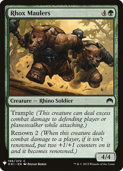 Rhox Maulers (Mystery Booster) Light Play
