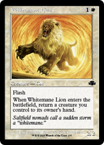 Whitemane Lion (Retro Frame) (Dominaria Remastered) Light Play