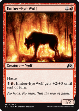 Ember-Eye Wolf (Shadows Over Innistrad) Light Play