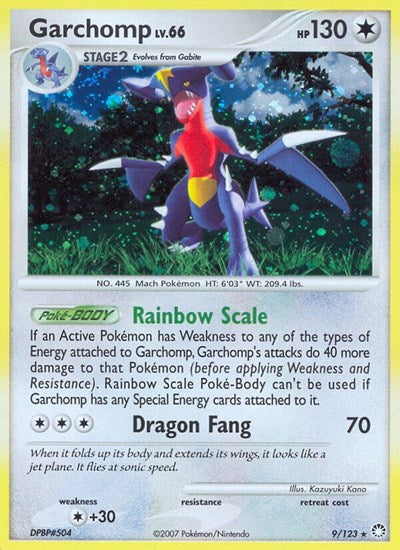 Garchomp (Mysterious Treasures) Damaged / Poor Holofoil