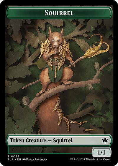 Squirrel Token (Bloomburrow) Light Play