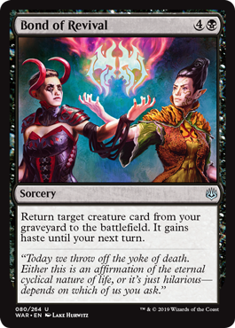 Bond of Revival (War of the Spark) Medium Play Foil