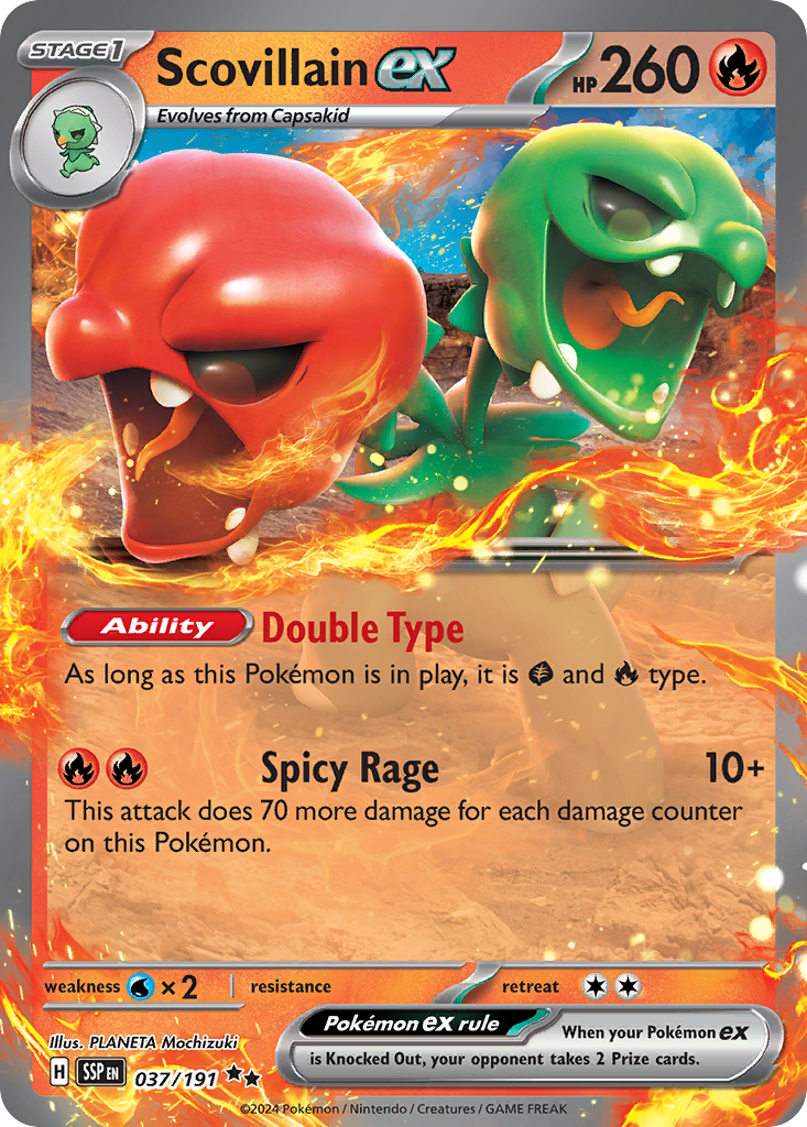 Scovillain ex - 037 (SV08: Surging Sparks) Near Mint Holofoil