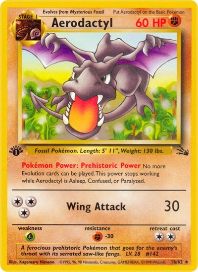 Aerodactyl (16) (Fossil) Medium Play Unlimited