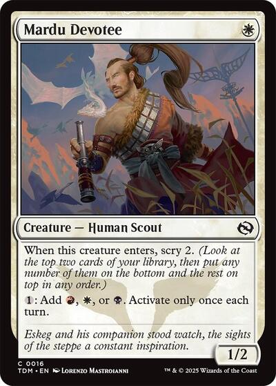 Mardu Devotee (Tarkir: Dragonstorm) Light Play Foil