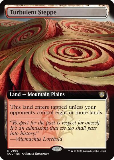 Turbulent Steppe (Extended Art) (Commander: Secrets of Strixhaven) Light Play