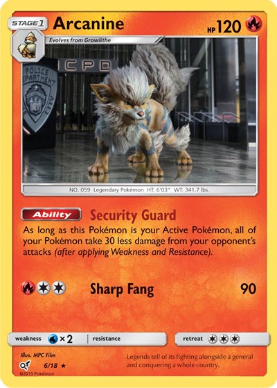 Arcanine (Detective Pikachu) Medium Play Holofoil