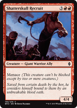 Shatterskull Recruit (Battle for Zendikar) Medium Play