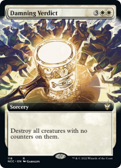 Damning Verdict (Extended Art) (Commander: Streets of New Capenna) Light Play
