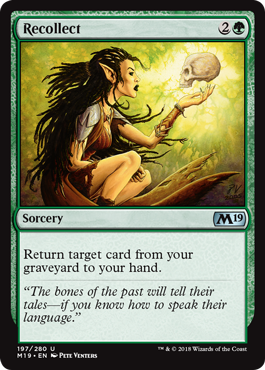 Recollect (Magic 2019 Core Set) Light Play