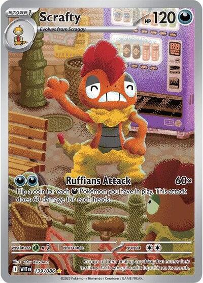 Scrafty - 139 (SV: White Flare) Near Mint Holofoil