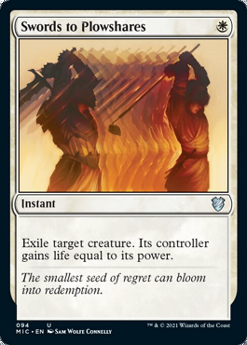 Swords to Plowshares (Commander 2021 Midnight Hunt) Light Play