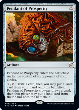 Pendant of Prosperity (Commander 2019) Light Play