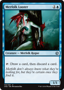 Merfolk Looter (Conspiracy: Take the Crown) Light Play