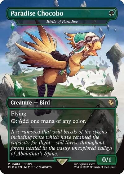 Paradise Chocobo - Birds of Paradise (Borderless) (Commander: FINAL FANTASY) Near Mint Foil