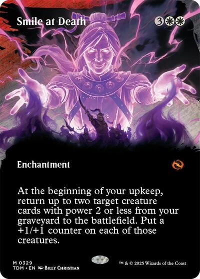 Smile at Death (Borderless) (Tarkir: Dragonstorm) Light Play Foil