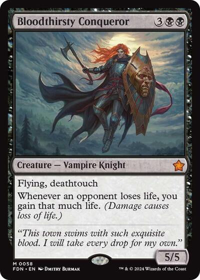 Bloodthirsty Conqueror (Foundations) Light Play Foil