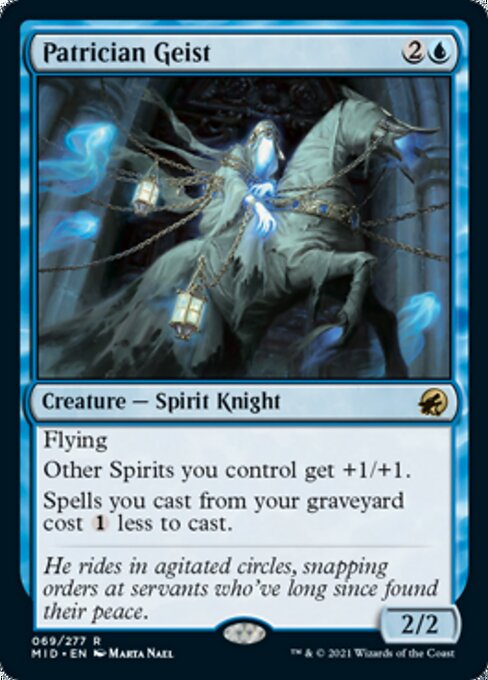 Patrician Geist (Innistrad: Midnight Hunt) Light Play