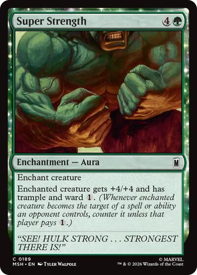 Super Strength (Marvel Super Heroes) Light Play Foil