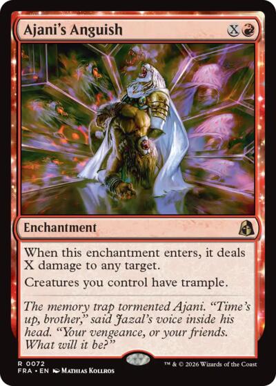 Ajani's Anguish (Reality Fracture) Light Play Foil