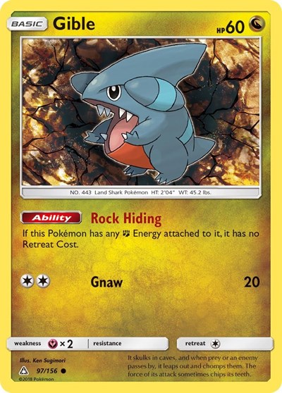 Gible (97) (SM - Ultra Prism) Medium Play