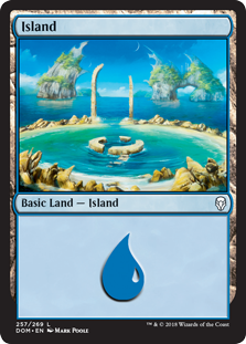 Island (257) (Dominaria) Light Play