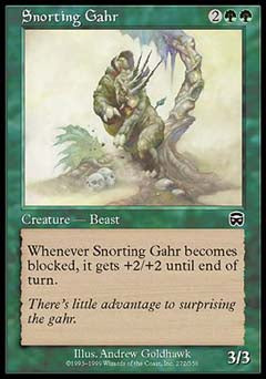 Snorting Gahr (Mercadian Masques) Medium Play