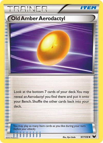 Old Amber Aerodactyl (Dark Explorers) Medium Play
