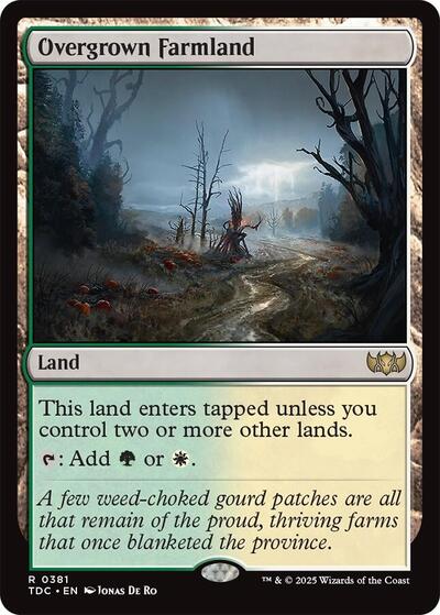 Overgrown Farmland (Commander: Tarkir: Dragonstorm) Light Play